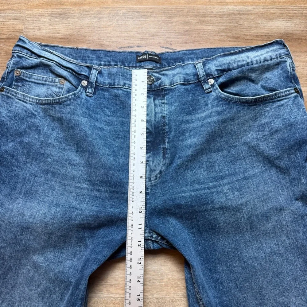 True Religion Rocco Jeans Mens 42x34 Blue Relaxed Skinny Stretch Denim Pants